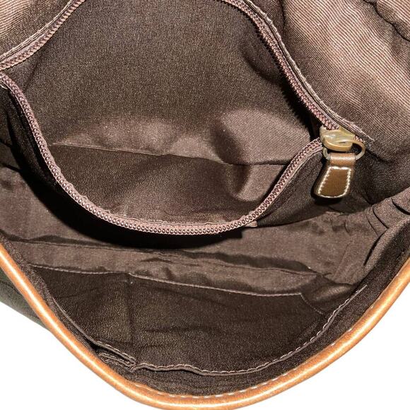 Coach Vintage Signature Monogram Turn lock Khaki Gold shoulder Crossbody Bag - Picture 8 of 16